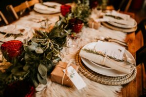 holiday table setting